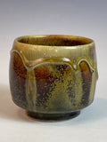 Tenmoku Tea Bowl with slip drips