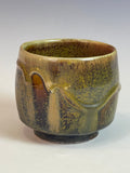 Tenmoku Tea Bowl with slip drips