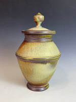 Metalic Ash Lidded Jar